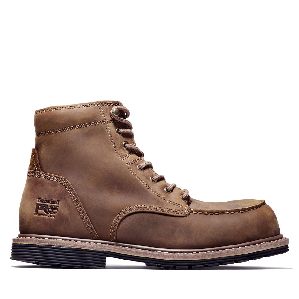 Botas Pro Timberland Hombre Pro Millworks 6" Moc Comp Toe Marrones - Chile JZN-085427